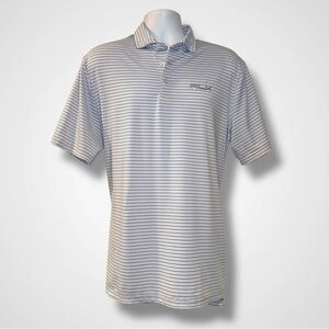 Ralph Lauren RLX Golf Polo Shirt Blue White Stripe Men’s Size Large
